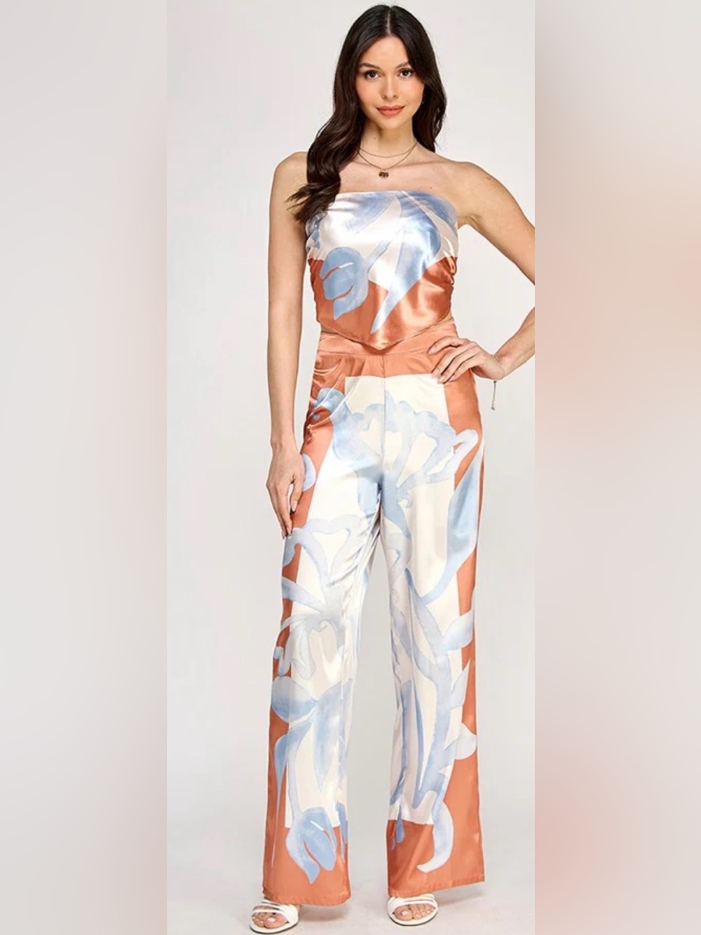 Lulumari Satin Wide-Leg Pants